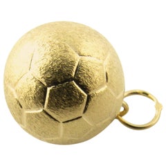 14 Karat Yellow Gold Soccer Ball Charm