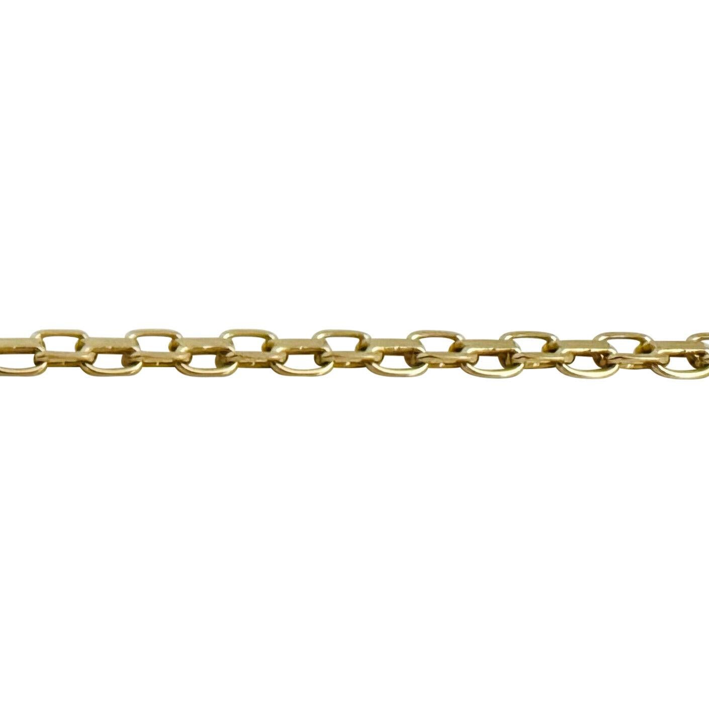 Women's or Men's 14 Karat Yellow Gold Solid Bismark Link Chain Necklace