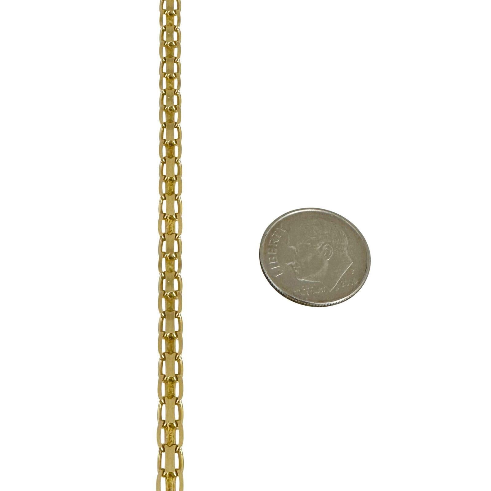 14 Karat Yellow Gold Solid Bismark Link Chain Necklace 1