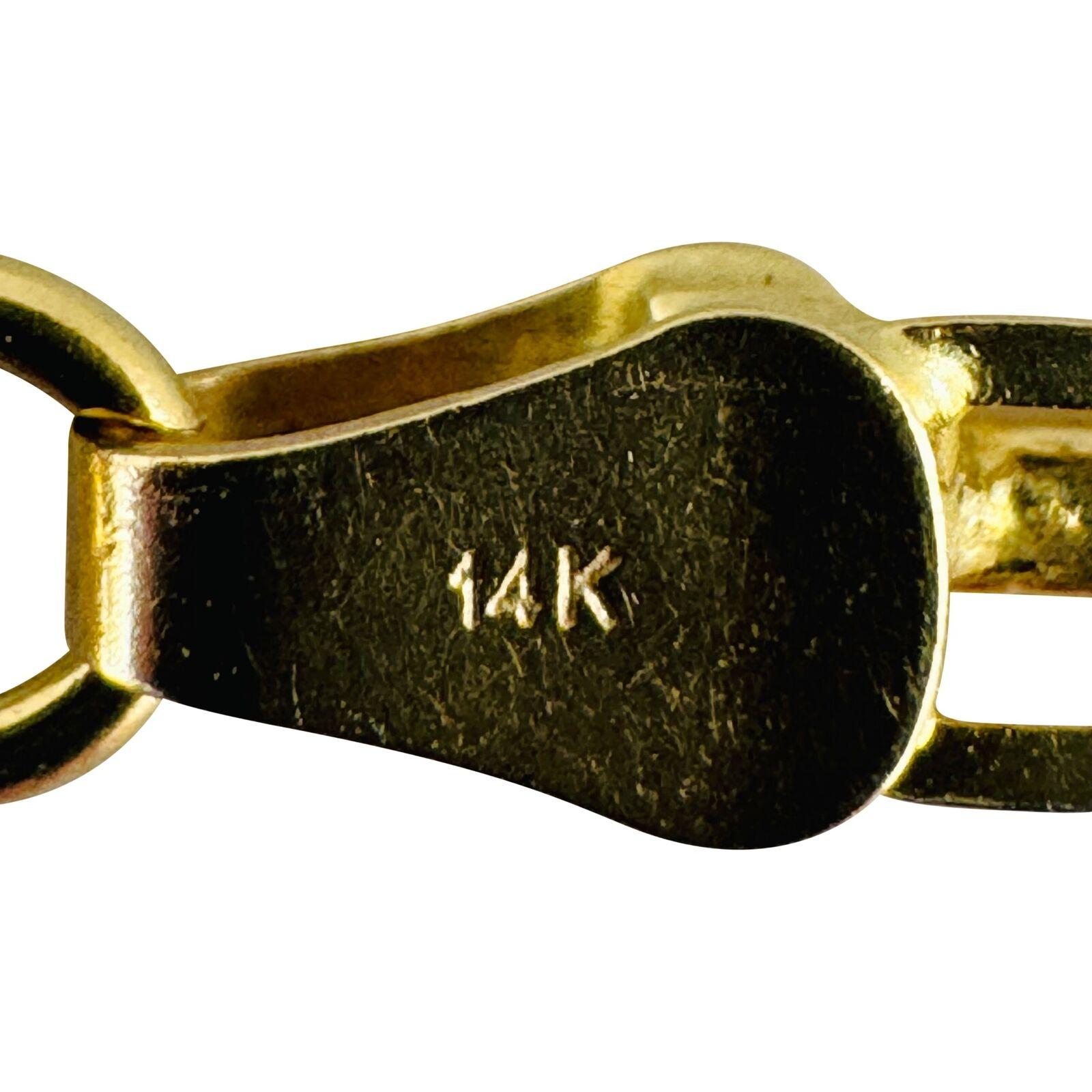 14 Karat Yellow Gold Solid Bismark Link Chain Necklace 3