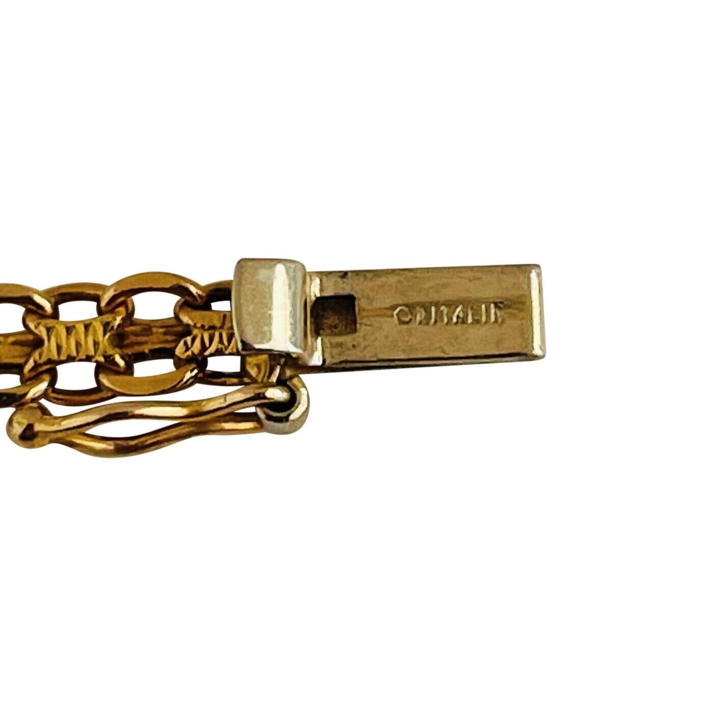 Gliederkette aus 14 Karat Gelbgold mit massivem Bismark-Muster, Italien 4