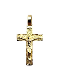 Pendentif Crucifix en or jaune 14 carats #23285