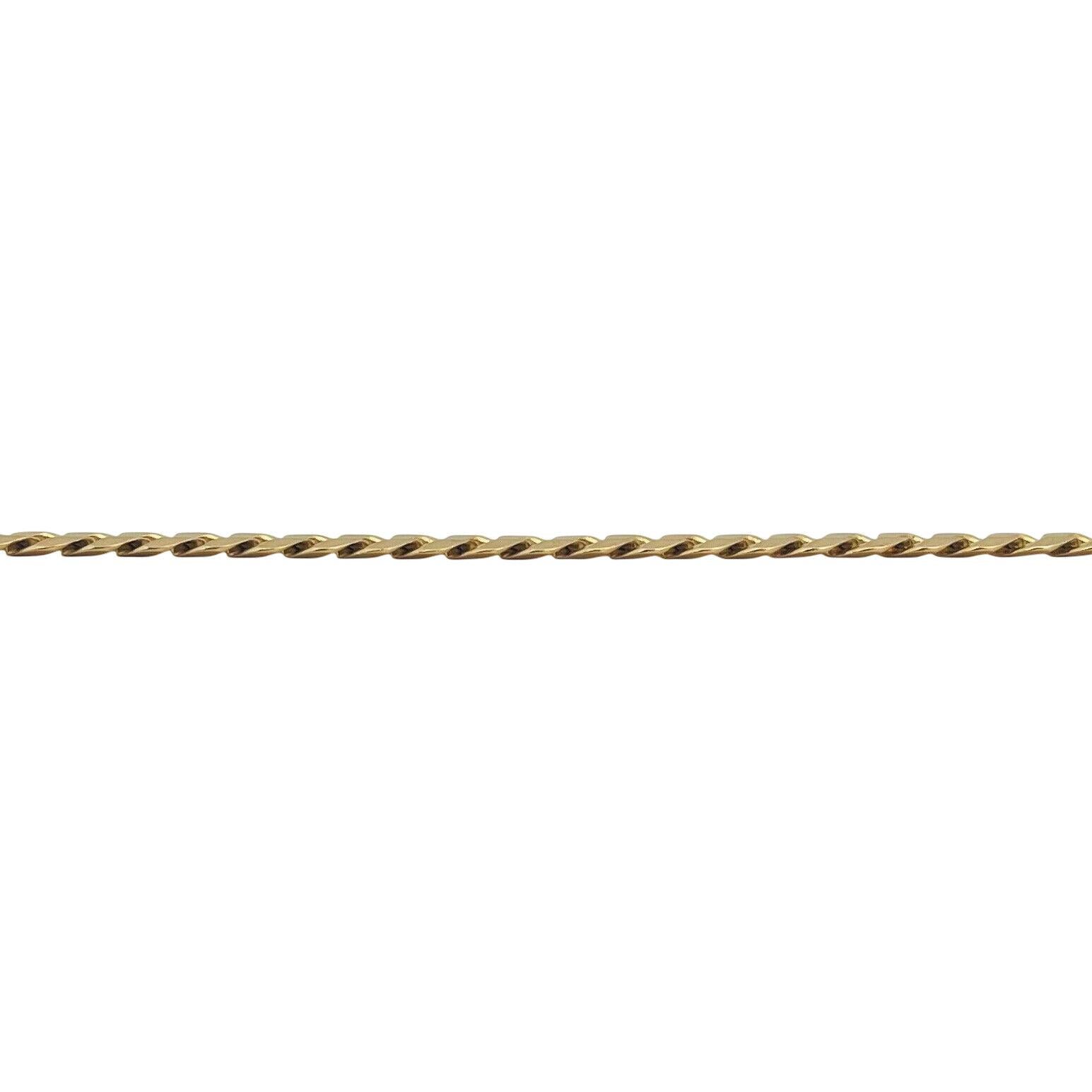 Women's or Men's 14 Karat Yellow Gold Solid Curb Link Chain Necklace