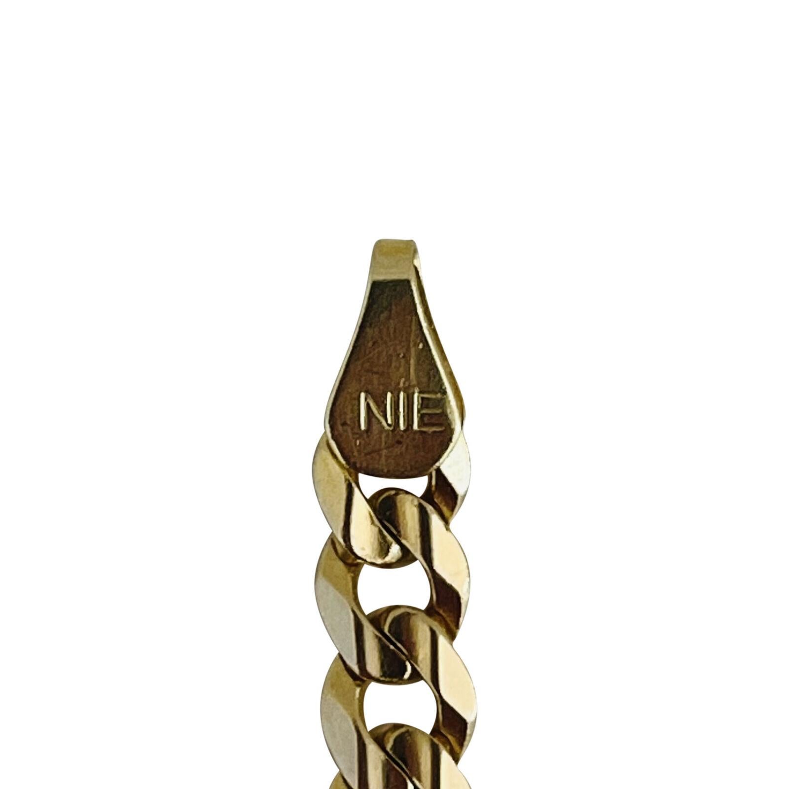 14 Karat Yellow Gold Solid Curb Link Chain Necklace 3