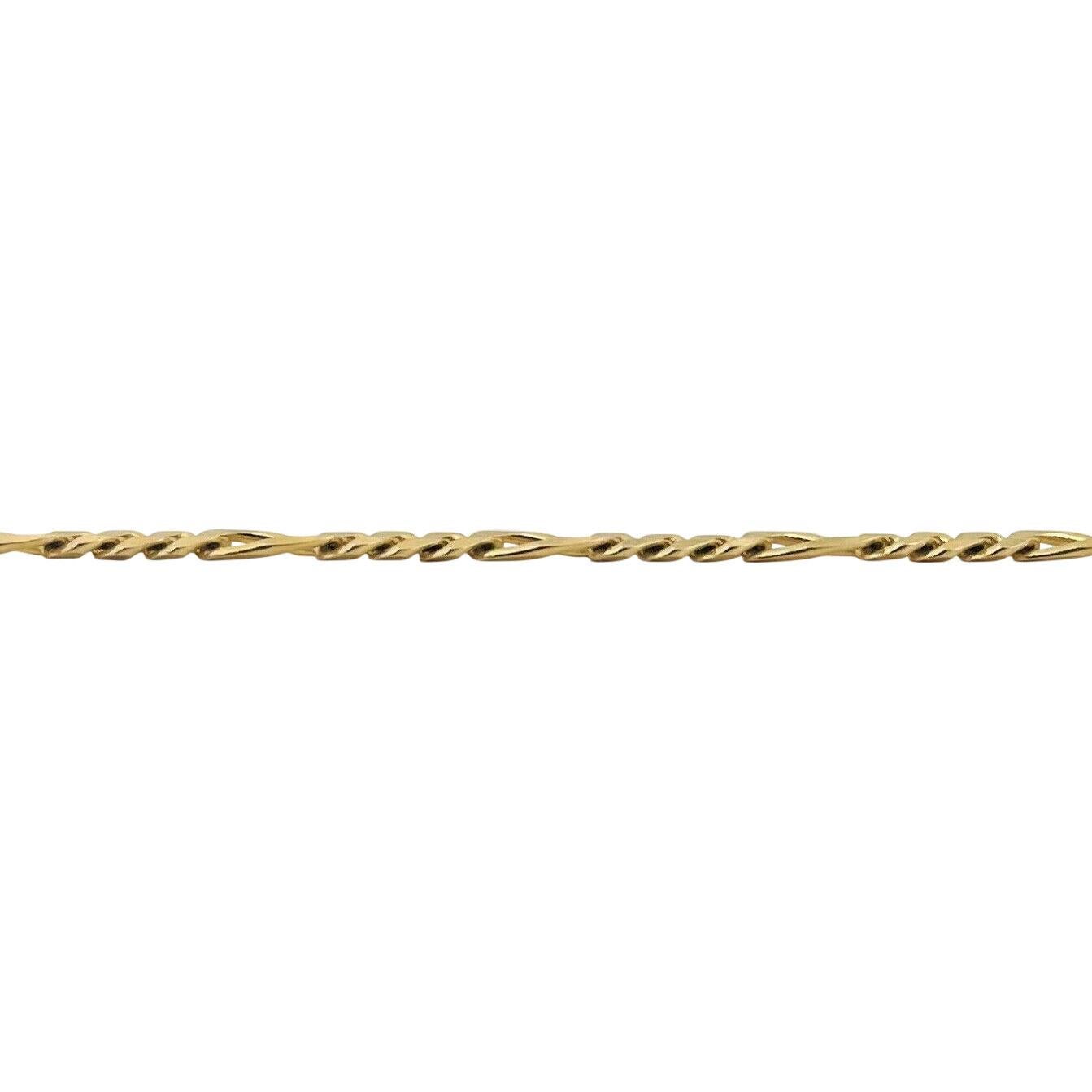 14 Karat Gelbgold Massivgold Figaro Gliederkette Halskette Italien für Damen oder Herren