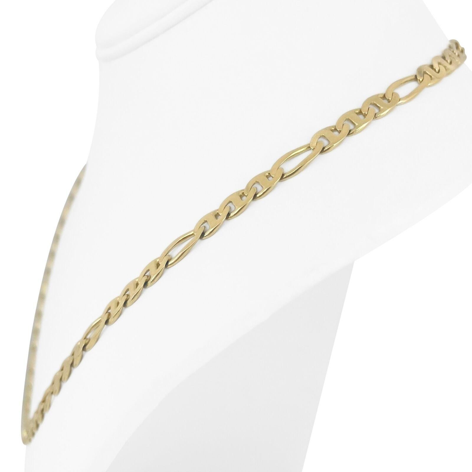 14k Gelbgold 24,9g Solid 5mm Figarucci Link Kette Halskette Italien 20