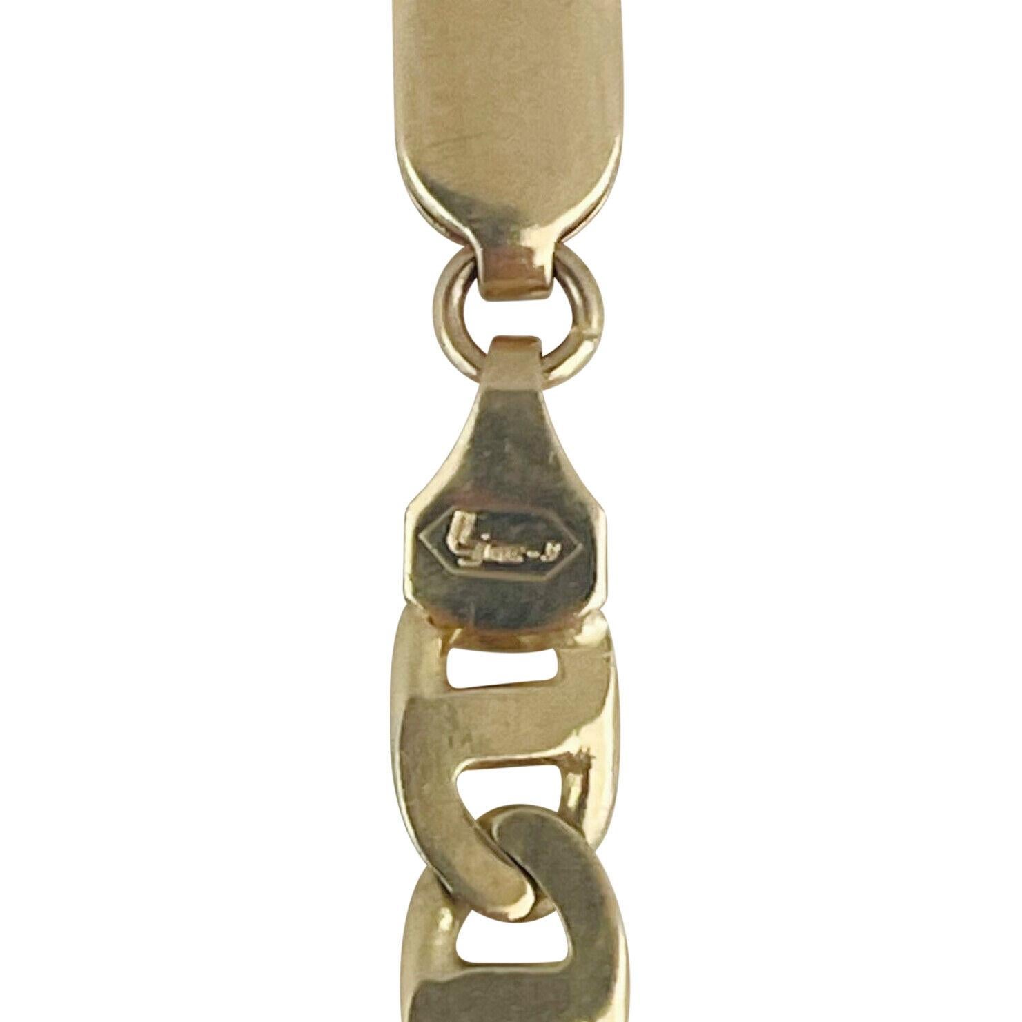 14 Karat Gelbgold Massiv Figarucci Gliederkette Halskette Italien 3