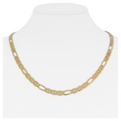 14 Karat Gelbgold Massiv Figarucci Gliederkette Halskette Italien