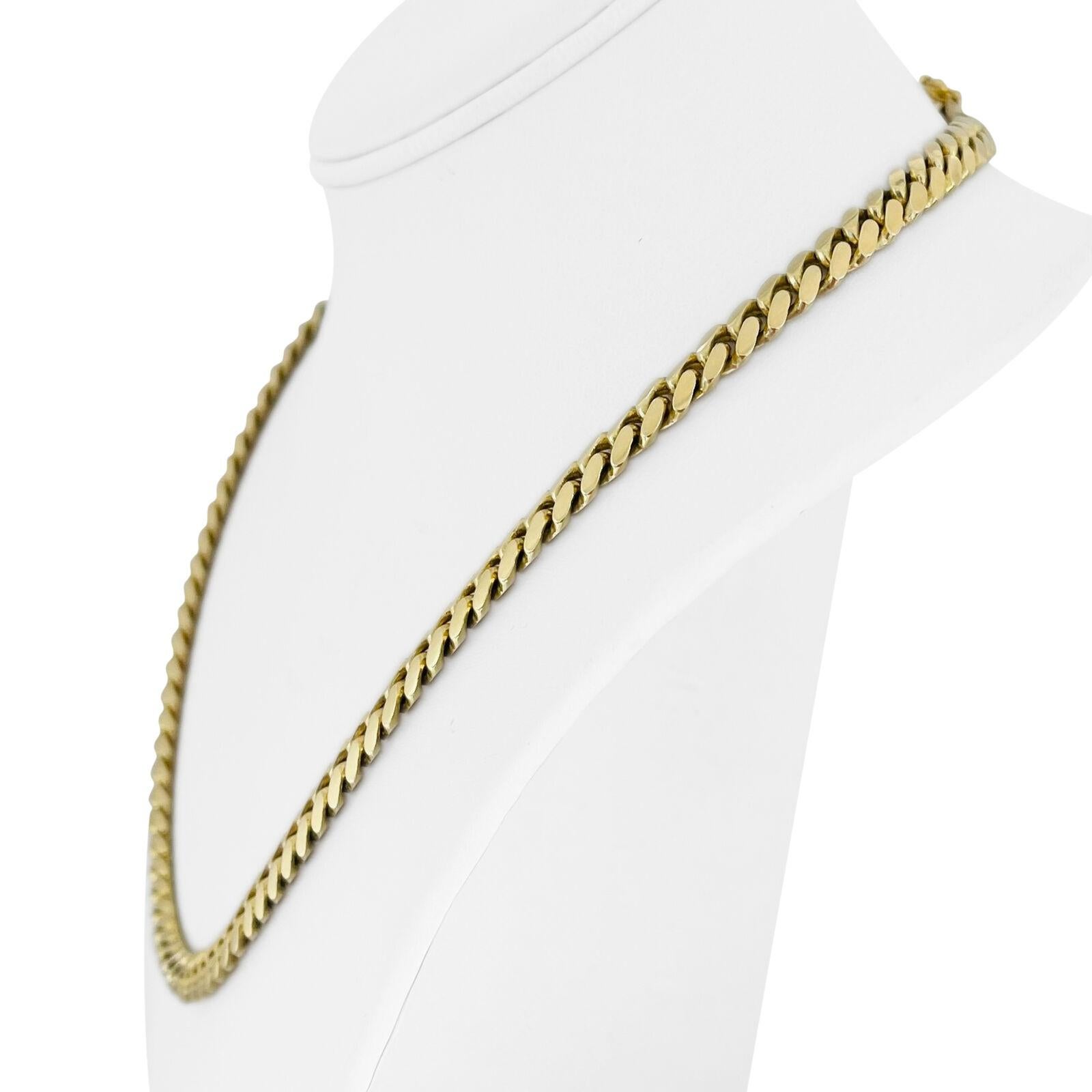 14k Yellow Gold 73.4g Solid Heavy 7mm Cuban Curb Link Chain Necklace 20.5