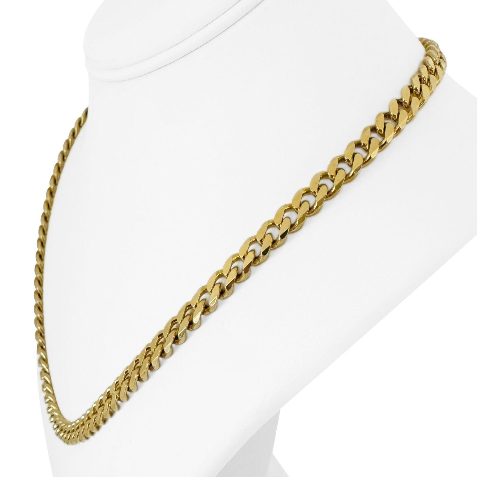 14k Yellow Gold 49.6g Solid Heavy 6mm Curb Link Chain Necklace Italy 20