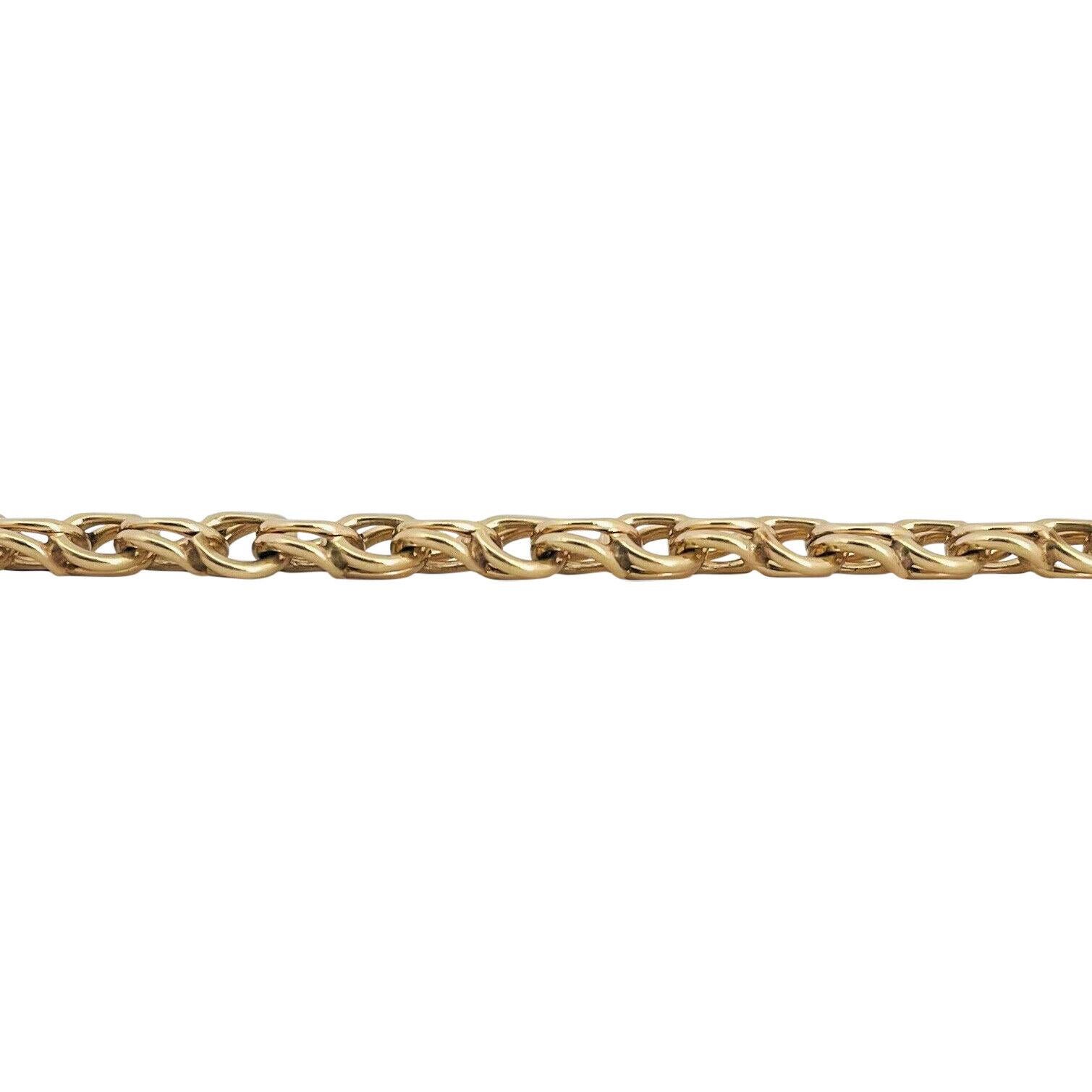 14 Karat Gelbgold massives, schweres, doppelkreisförmiges Gliederarmband im Zustand „Gut“ in Guilford, CT