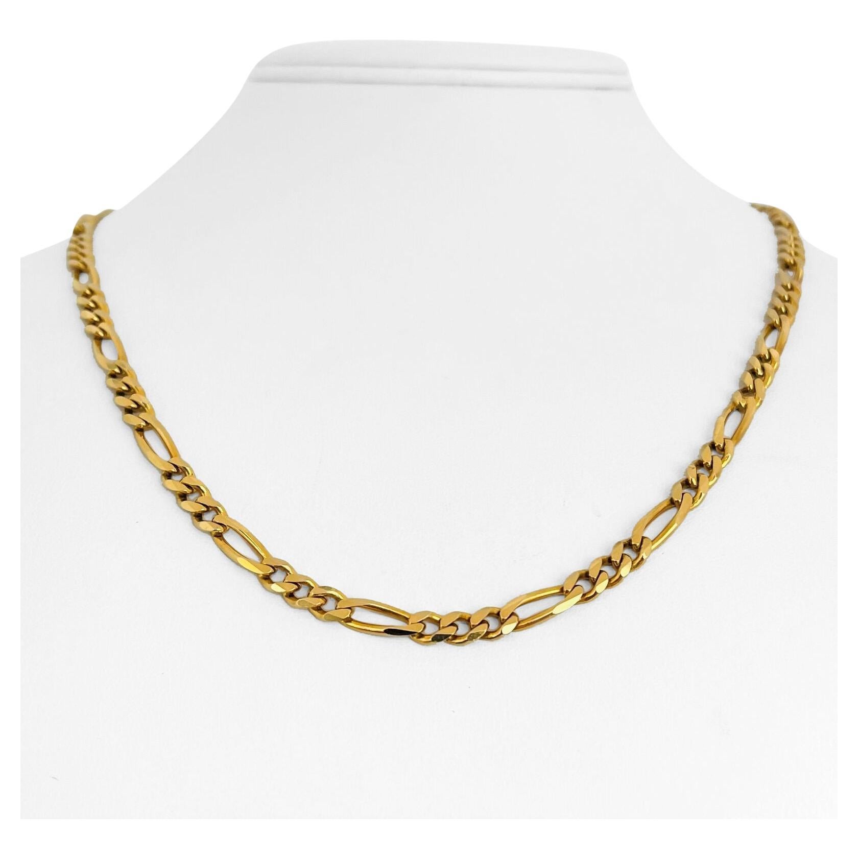 Iconic Designer Ed Wiener Heavy 18 Karat Gold Abstract Link Chain