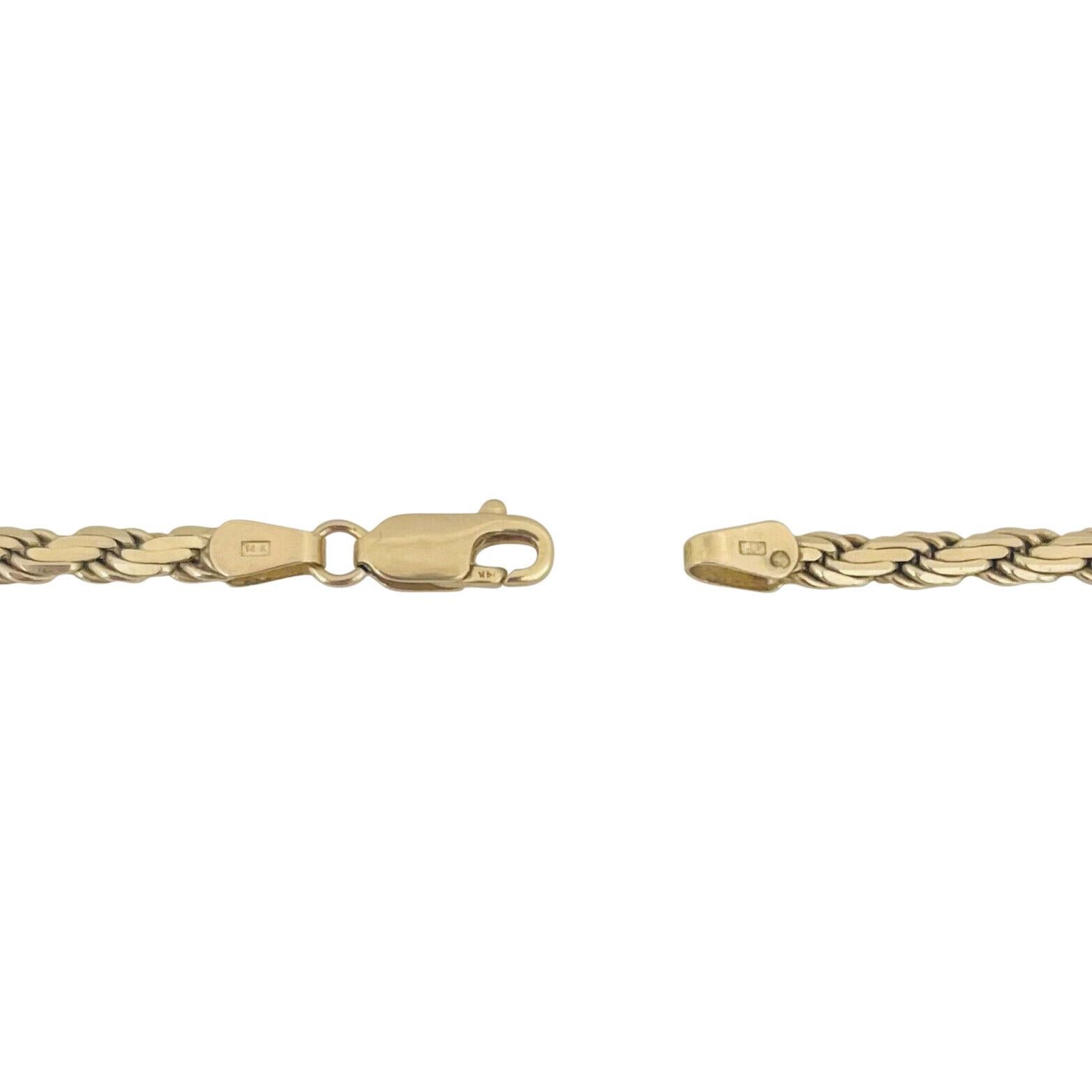 Halskette aus 14 Karat Gelbgold mit massivem, schwerem, abgeflachten Seil, Italien 2
