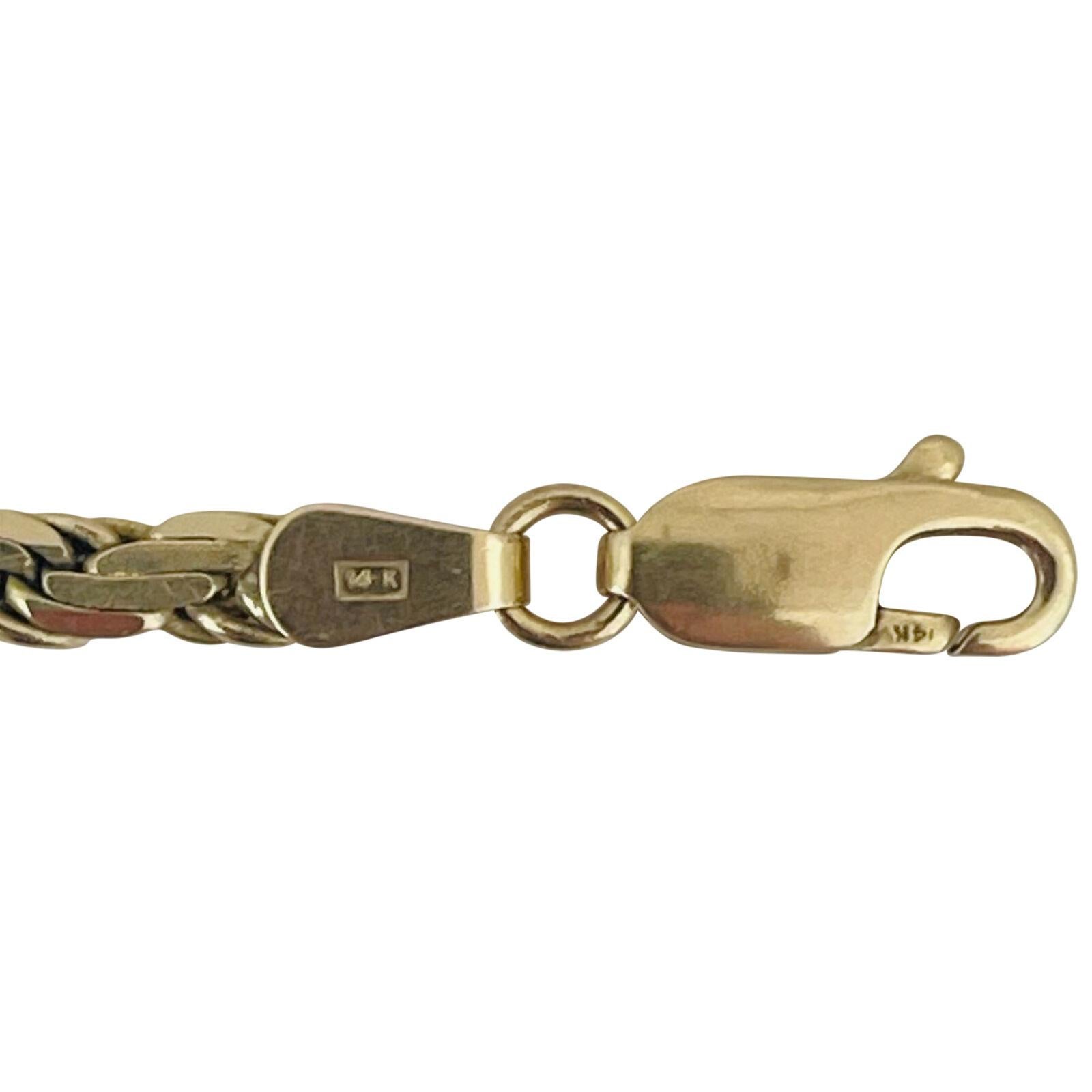 Halskette aus 14 Karat Gelbgold mit massivem, schwerem, abgeflachten Seil, Italien 3