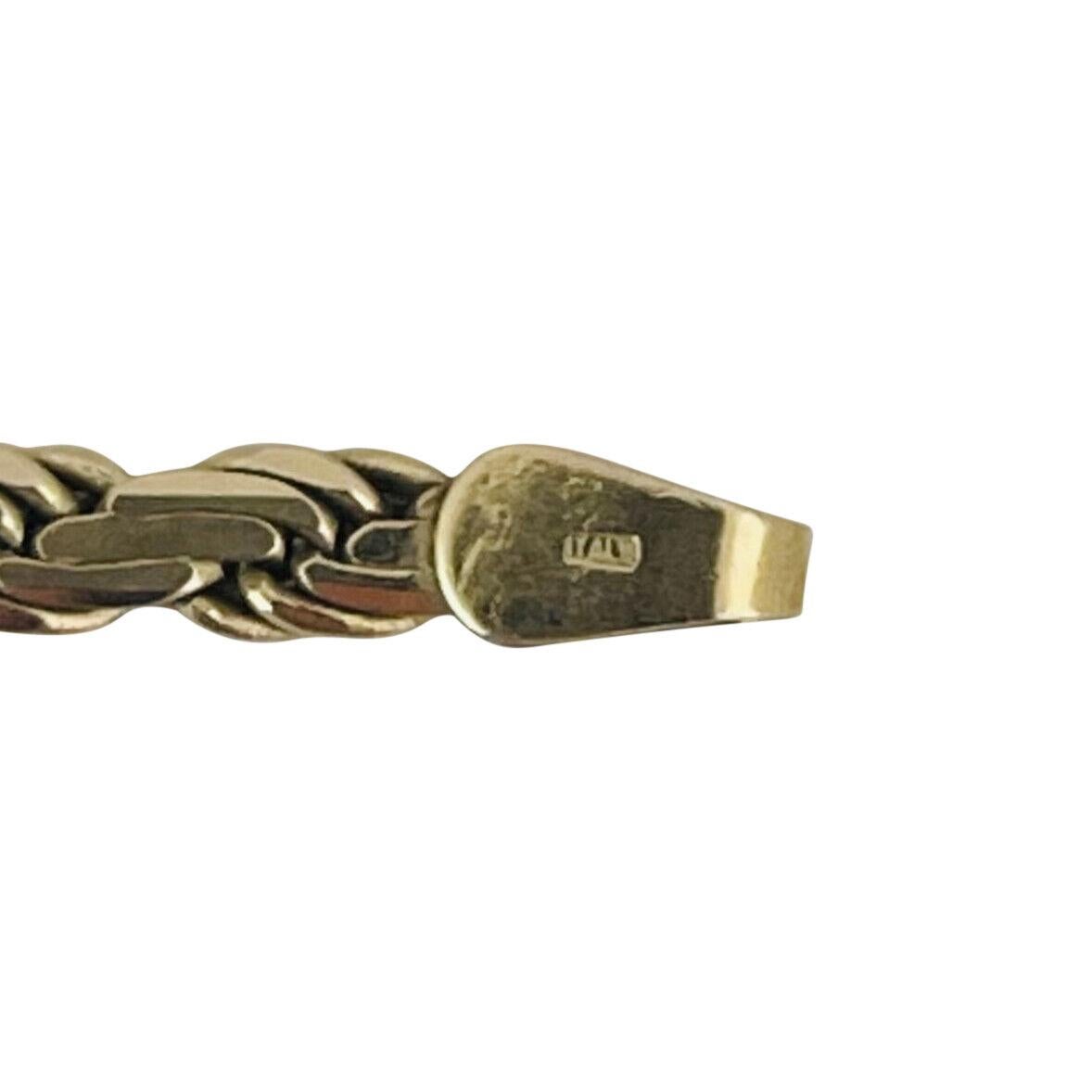 Halskette aus 14 Karat Gelbgold mit massivem, schwerem, abgeflachten Seil, Italien 4