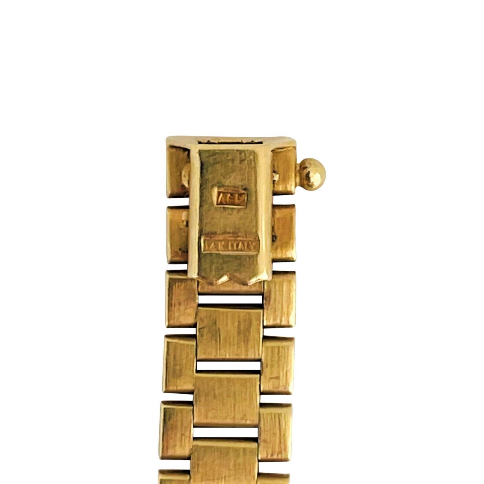 Women's or Men's 14 Karat Yellow Gold Solid Heavy Graduated Presidential Link Necklace Italy