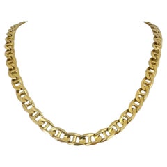 14 Karat Gelbgold massive schwere Gucci Gliederkette Halskette Italien