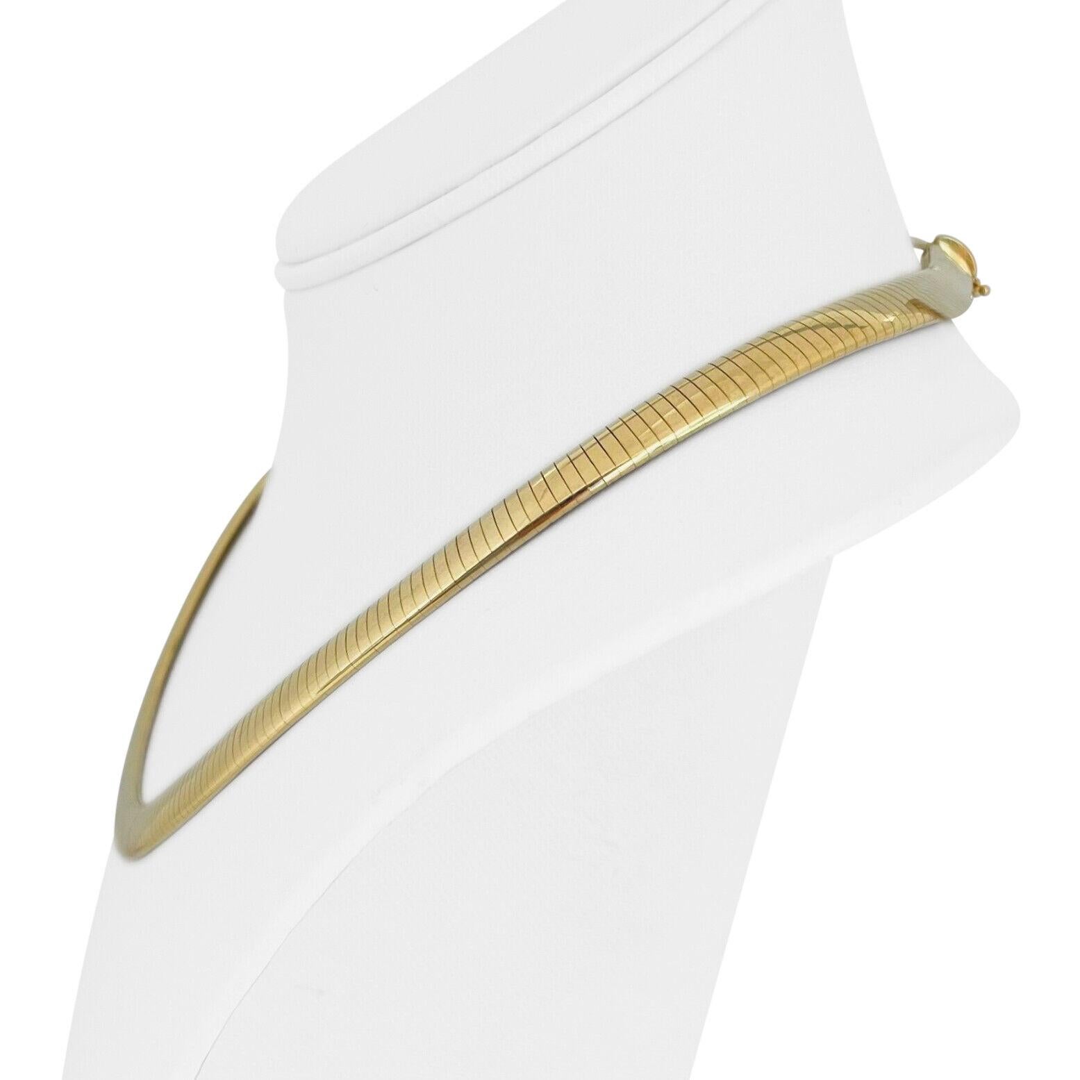 14k Yellow Gold 54.9g Solid Heavy 8mm Ladies Omega Link Necklace Italy 18