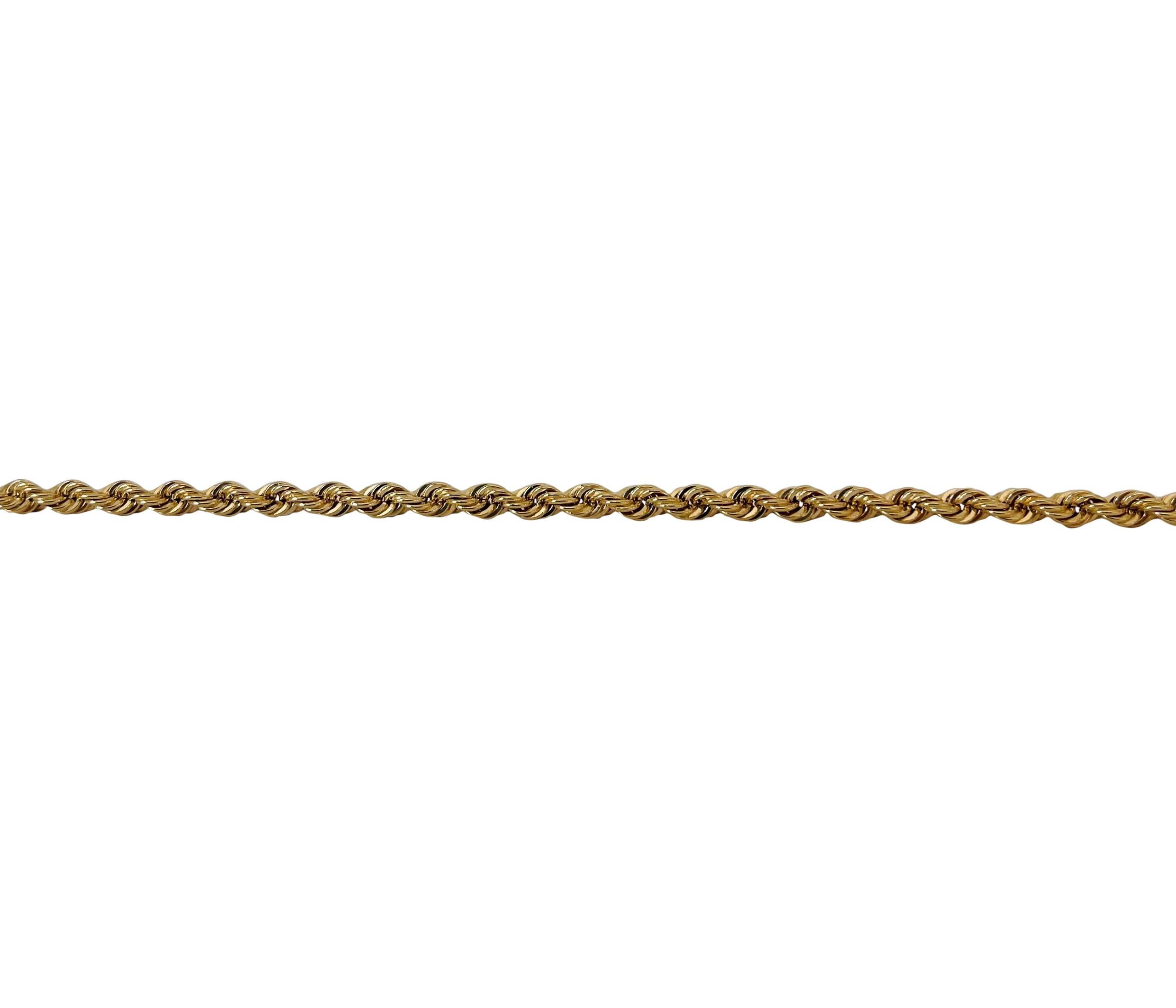14 Karat Yellow Gold Solid Heavy Long Rope Chain Necklace 1