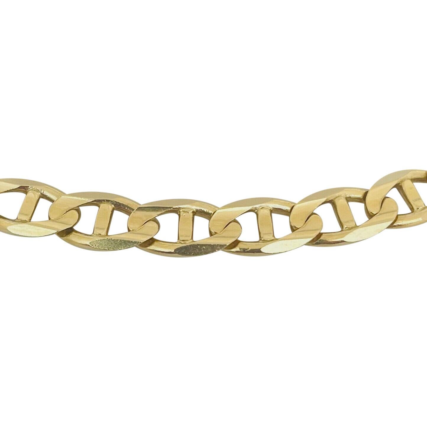 14 Karat Gelbgold massive schwere Mariner Gucci Gliederkette Halskette im Zustand „Gut“ in Guilford, CT