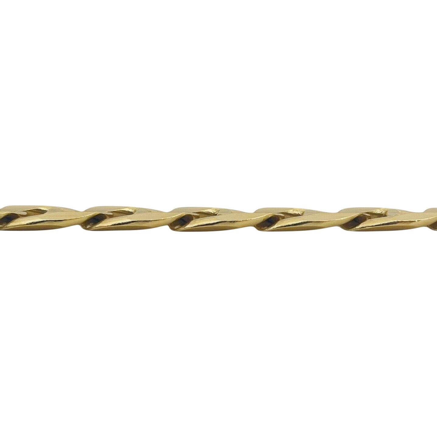 14 Karat Gelbgold massive schwere Mariner Gucci Gliederkette Halskette für Damen oder Herren