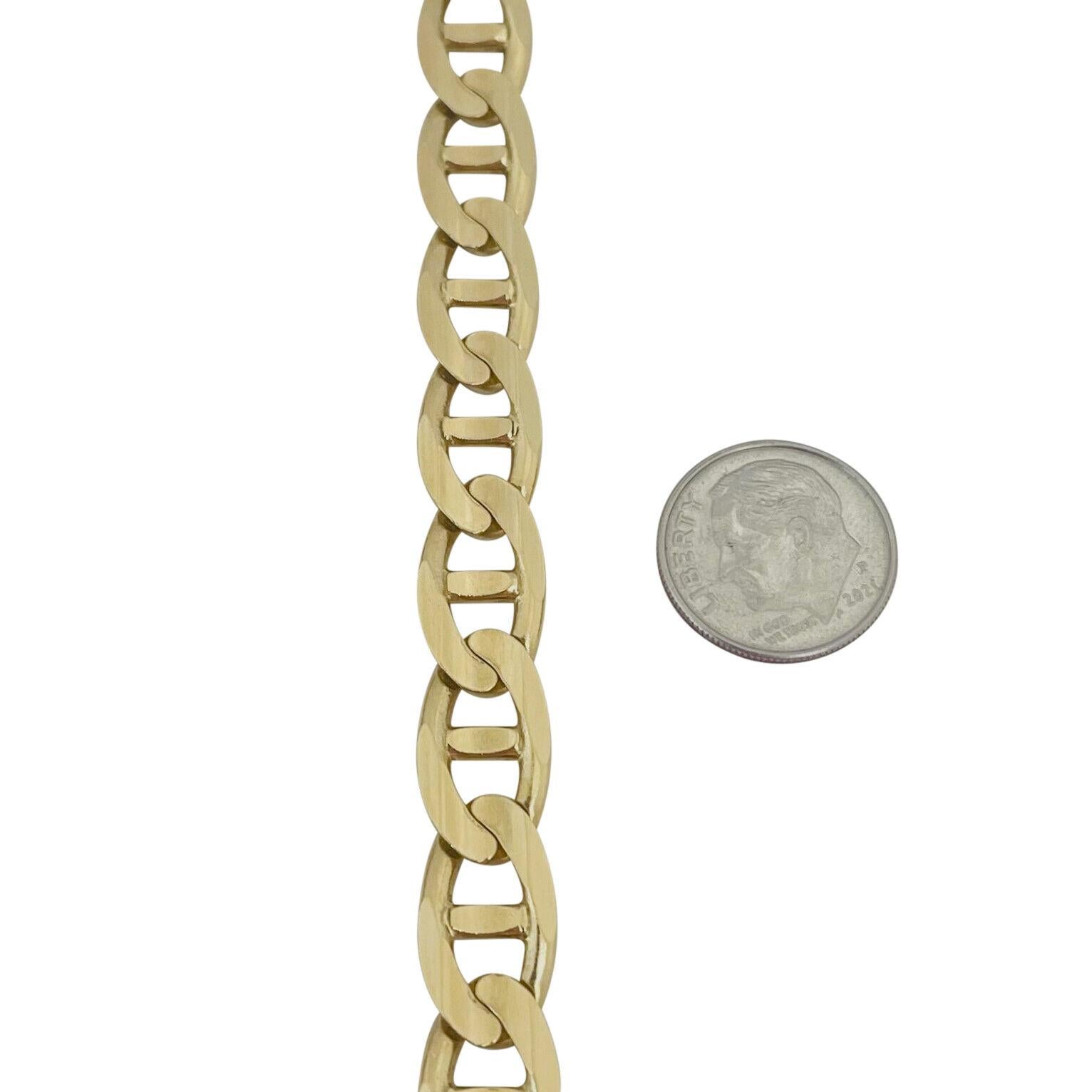 14 Karat Gelbgold massive schwere Mariner Gucci Gliederkette Halskette 1