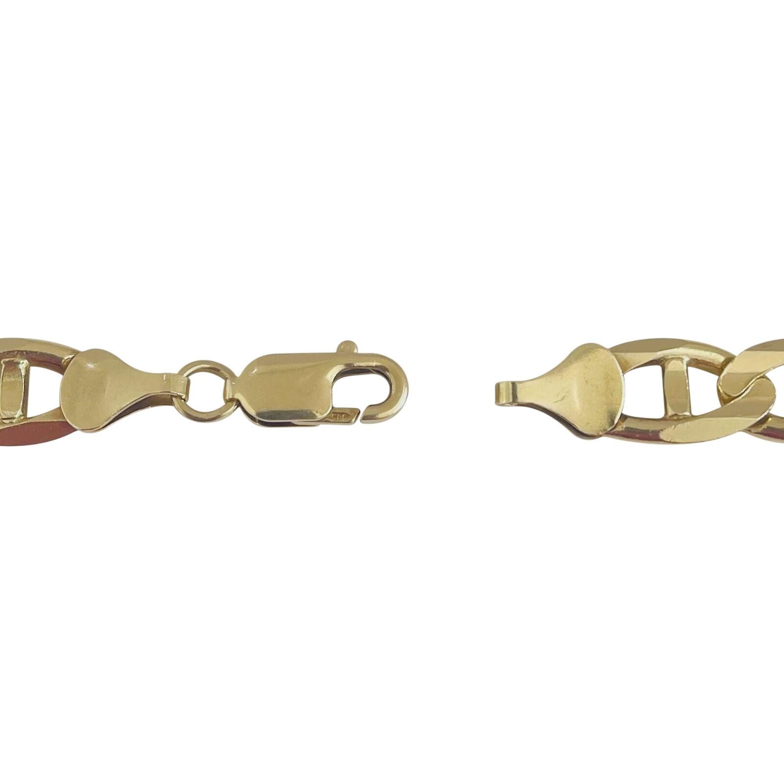 14 Karat Gelbgold massive schwere Mariner Gucci Gliederkette Halskette 2
