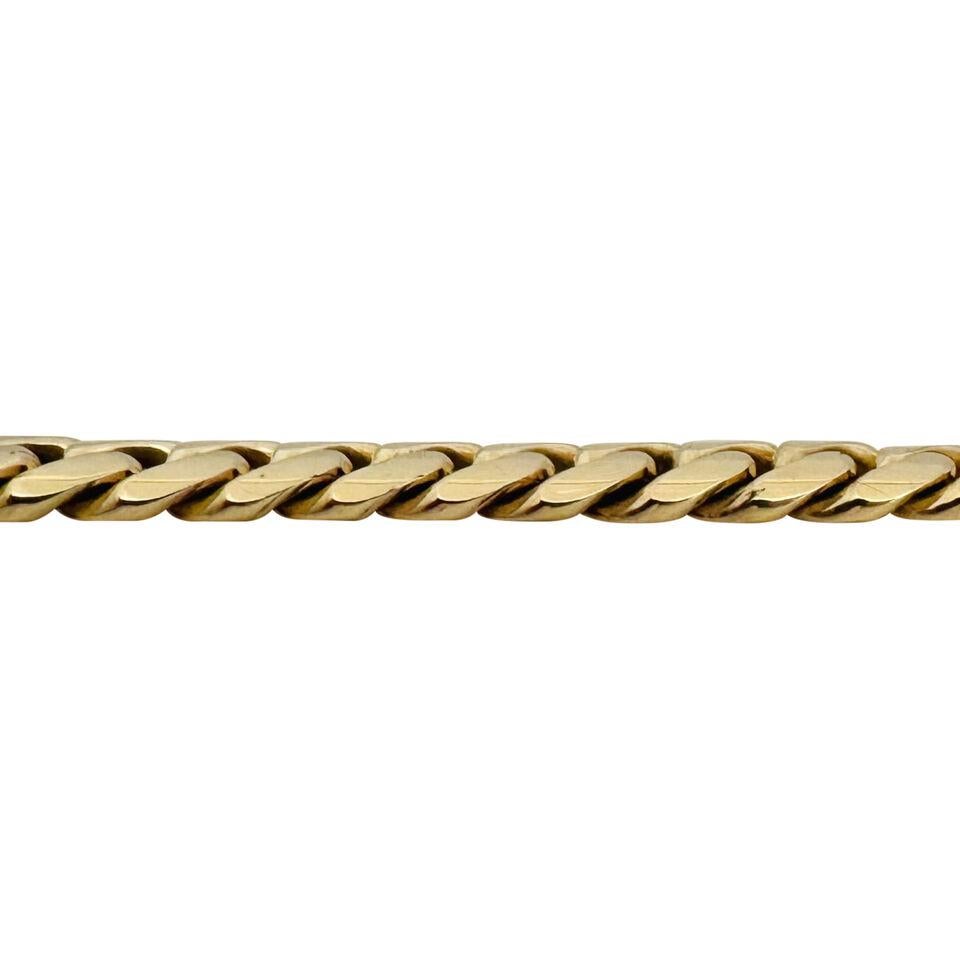 14 Karat Yellow Gold Solid Heavy Men's Cuban Link Bracelet VIP  For Sale 1