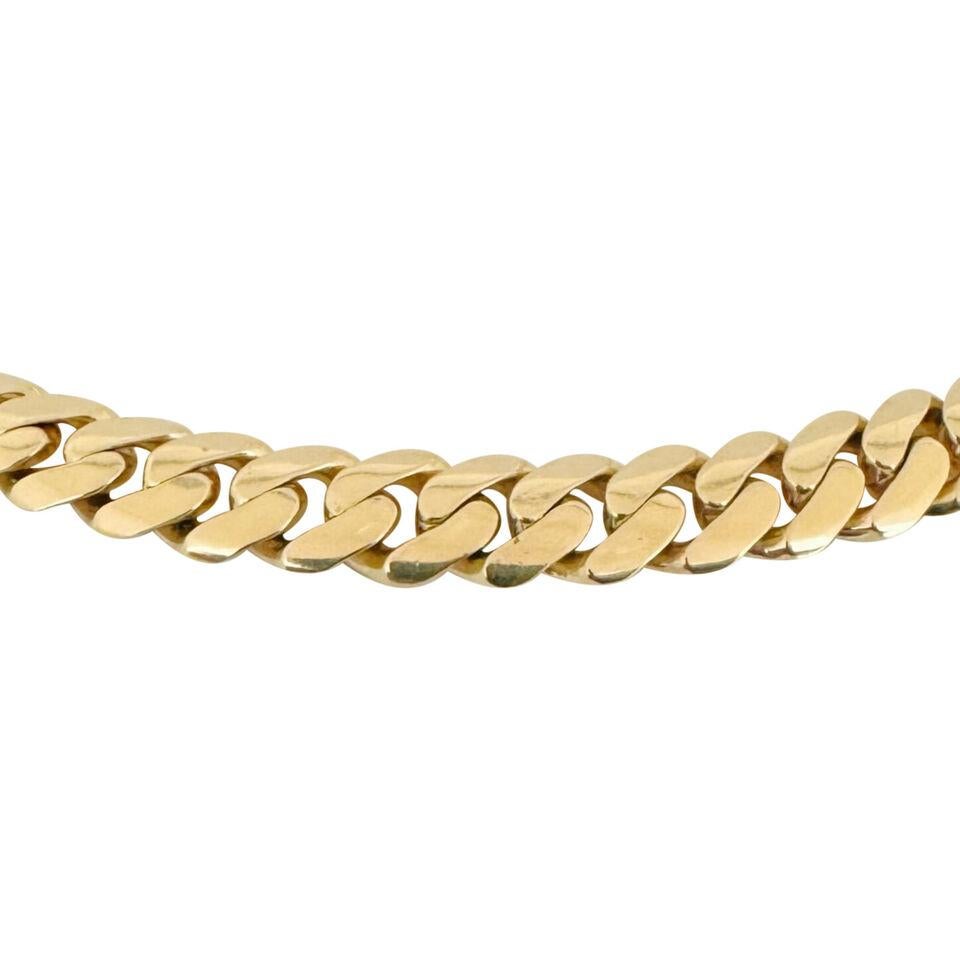 14k Yellow Gold 115g Solid Heavy 10mm Men's Cuban Link Chain Necklace 20