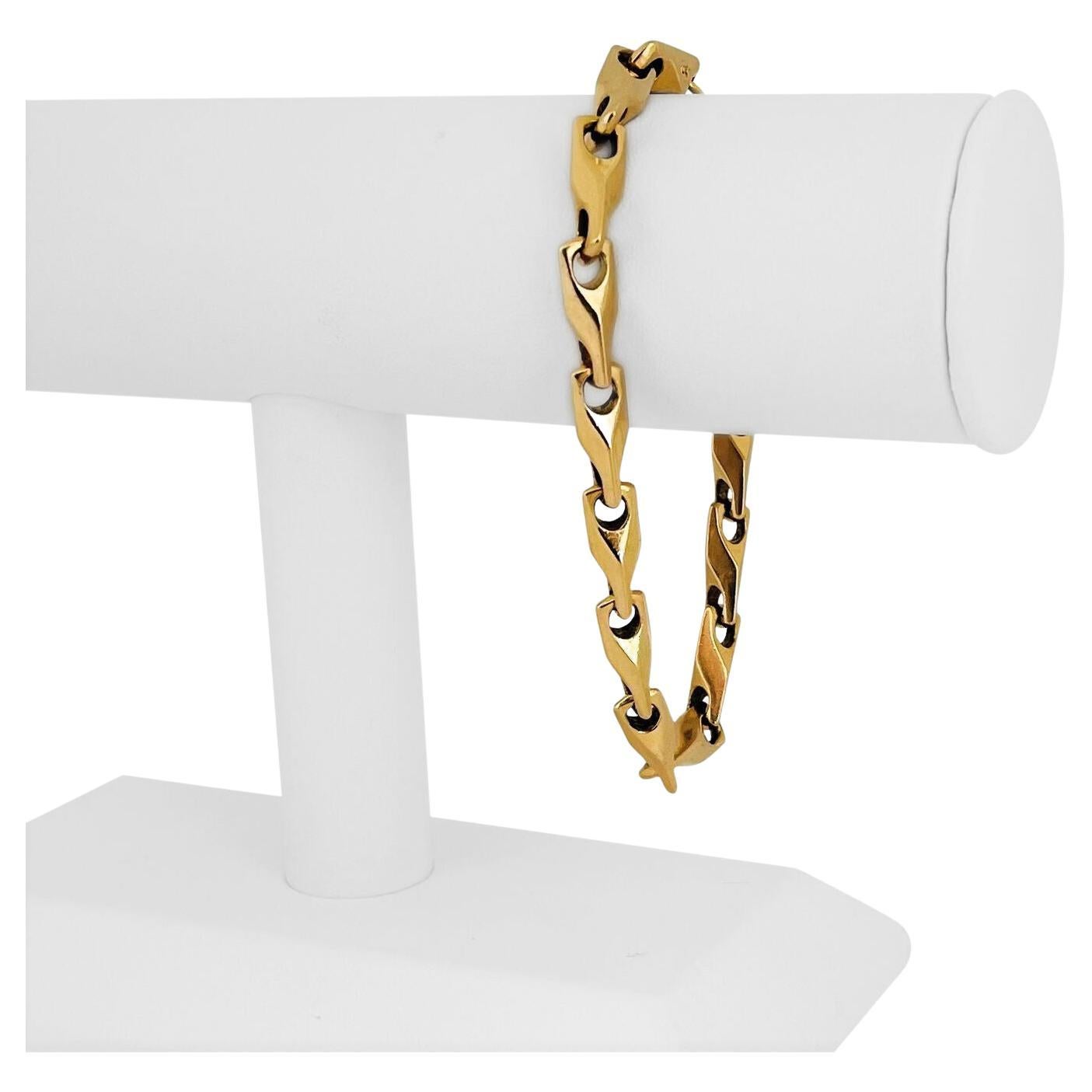 Yellow Gold Byzantine Heavy Link Men's Bracelet at 1stDibs mens