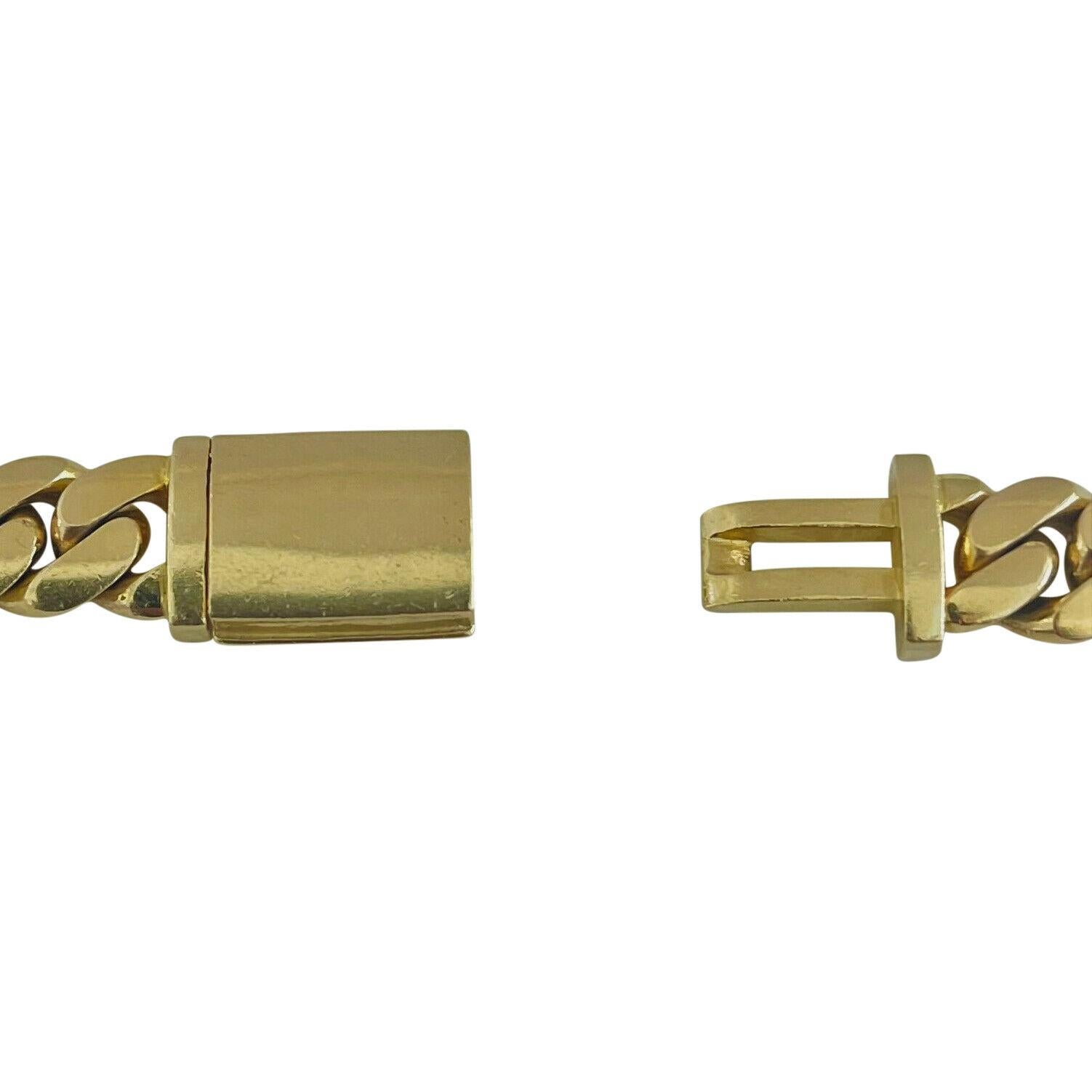 14 Karat Gelbgold Massiv schwere Miami Cuban Curb Link Kette Halskette 2