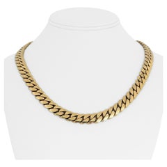 14 Karat Gelbgold Massiv schwere Miami Cuban Curb Link Kette Halskette