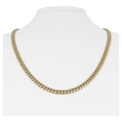 14 Karat Yellow Gold Solid Heavy Miami Cuban Link Chain Necklace