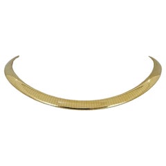 Collana A Link in oro giallo 14 carati, solida e pesante, Italia