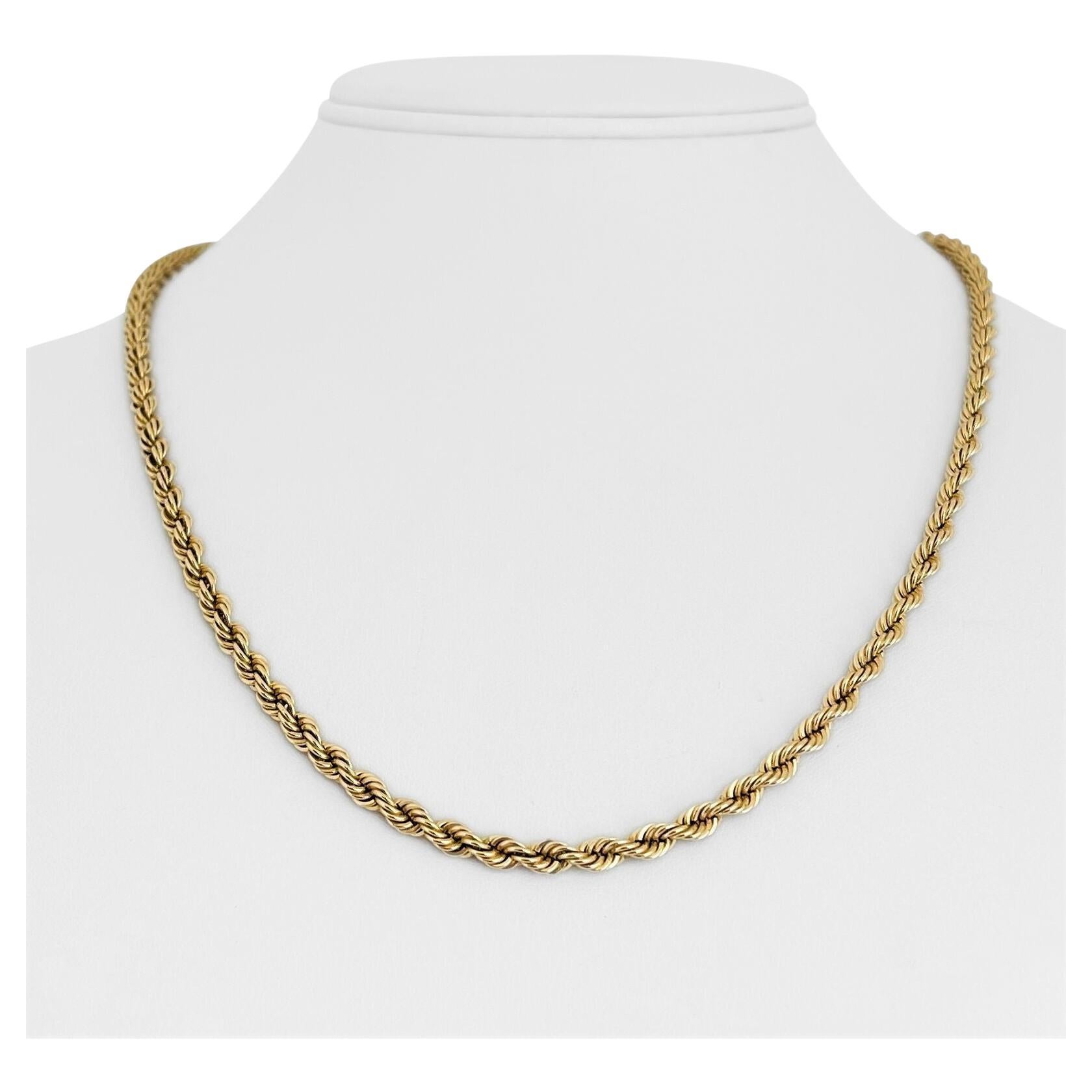 14 Karat Yellow Gold Solid Heavy Rope 