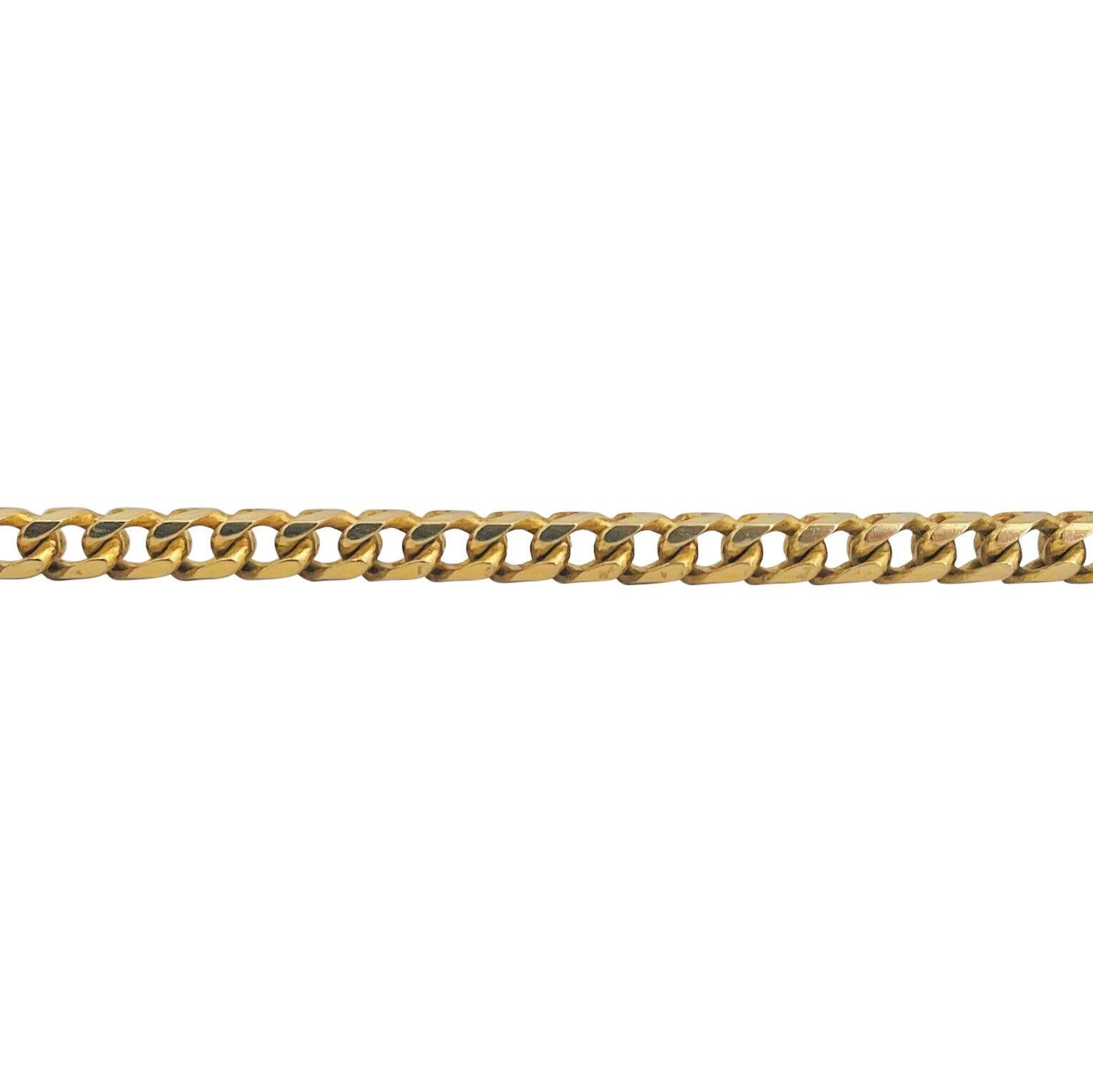 14 Karat Gelbgold Massives, schweres, quadratisches Franco-Gliedercollier für Damen oder Herren