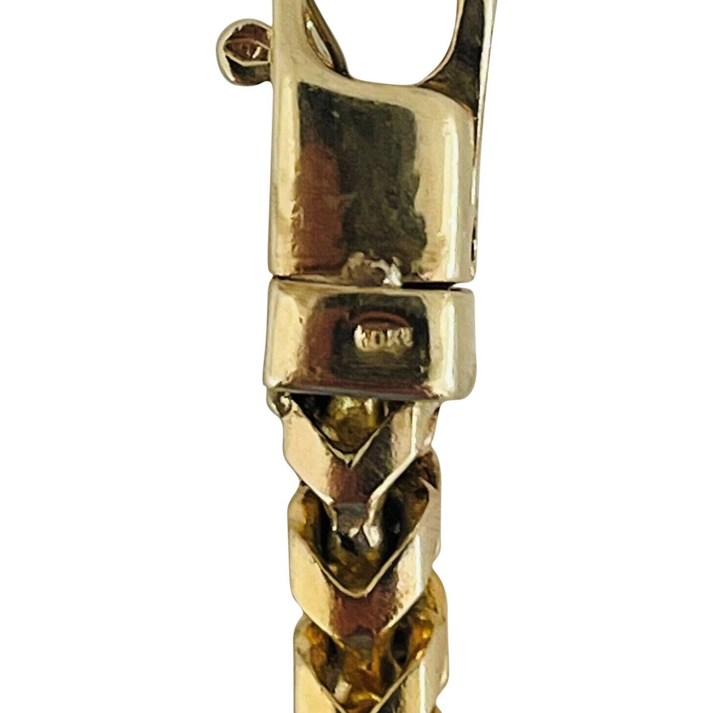 14 Karat Gelbgold Massives, schweres, quadratisches Franco-Gliedercollier 2