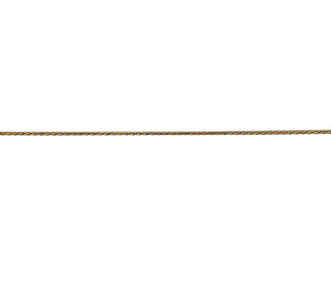 Women's or Men's 14 Karat Yellow Gold Solid Herringbone Link Chain Necklace