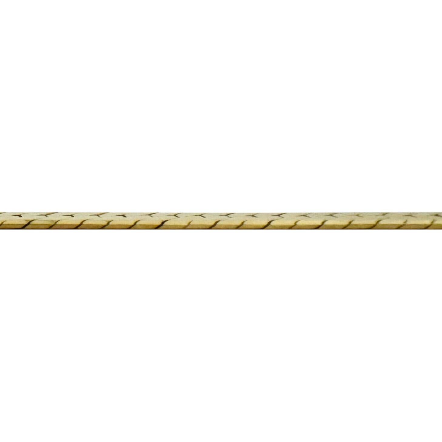 Women's or Men's 14 Karat Yellow Gold Solid Herringbone Link Chain Necklace Italy 