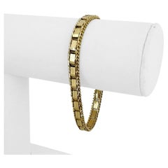 14 Karat Gelbgold Solid Imperial Gold Mirror Bar Link Armband