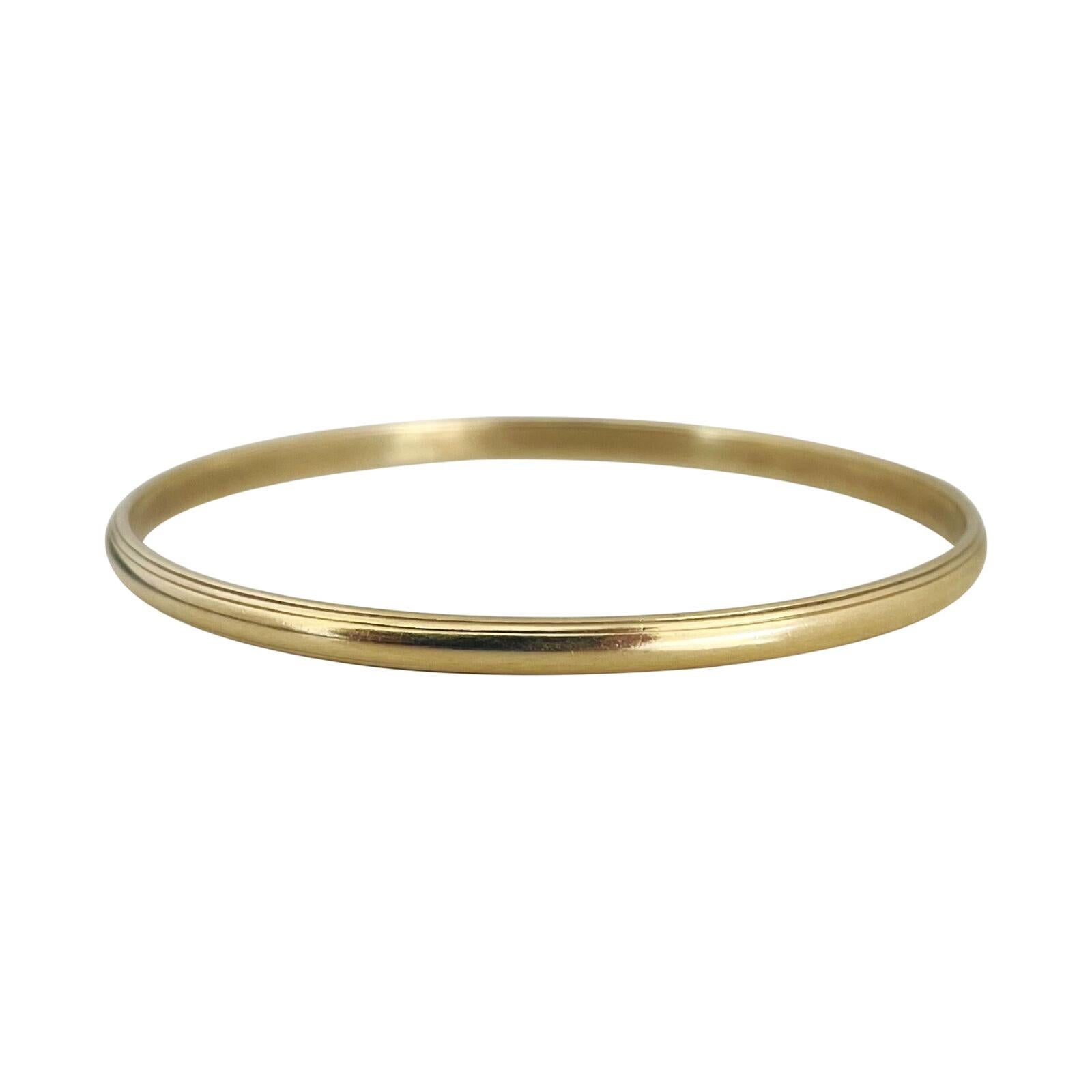 Armreif aus 14 Karat Gelbgold mit massivem Damenarmband im Zustand „Gut“ in Guilford, CT