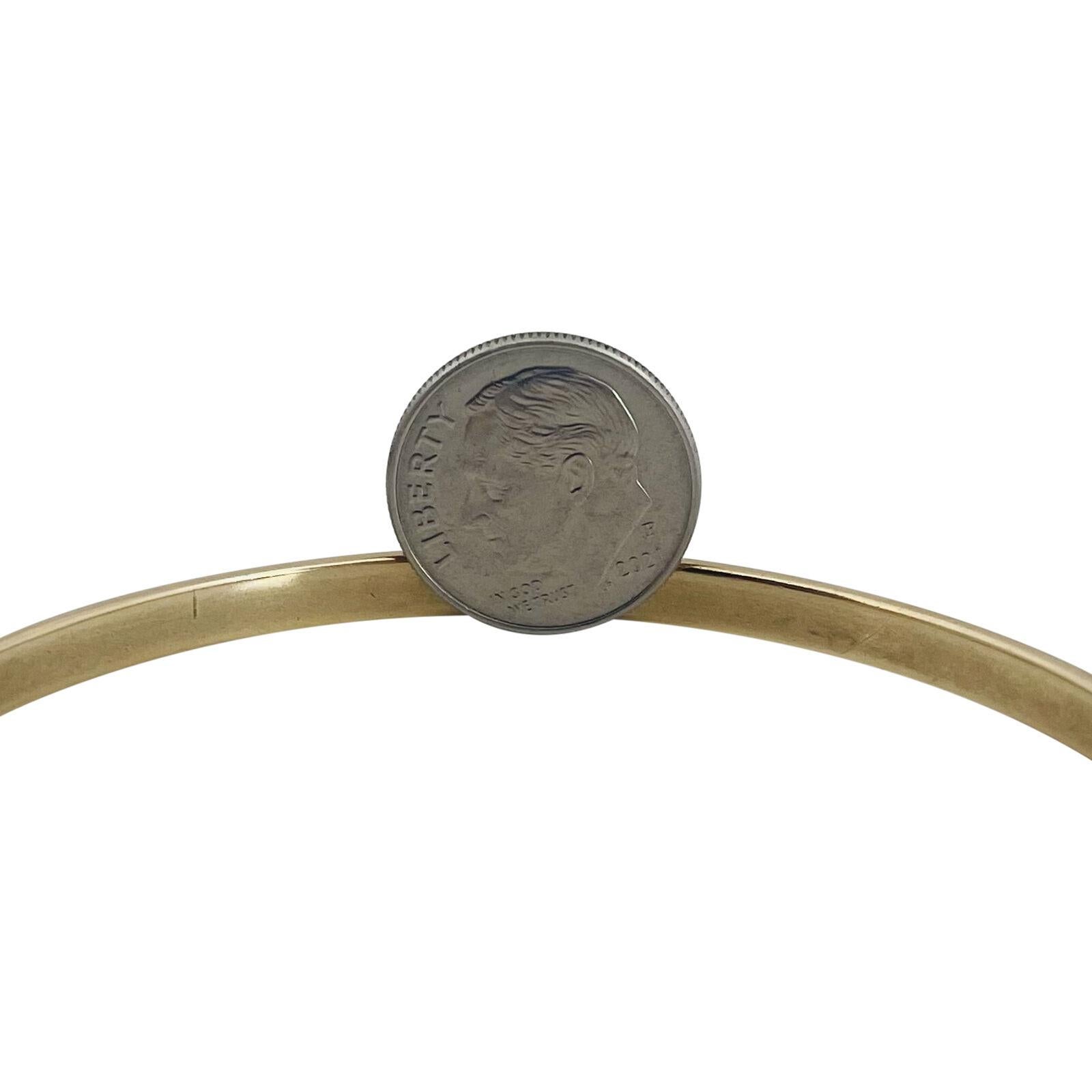 Armreif aus 14 Karat Gelbgold mit massivem Damenarmband 1