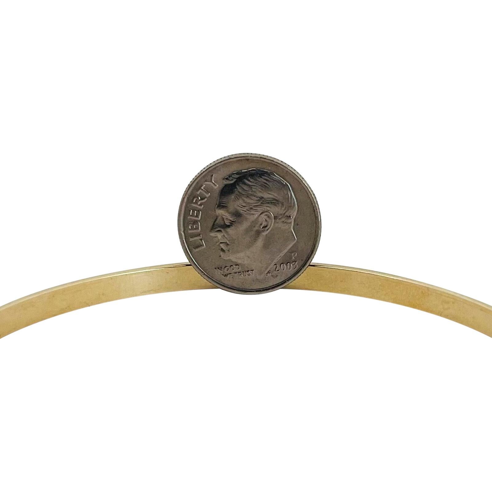 Armreif aus 14 Karat Gelbgold mit massivem Diamantschliff für Damen für Damen oder Herren