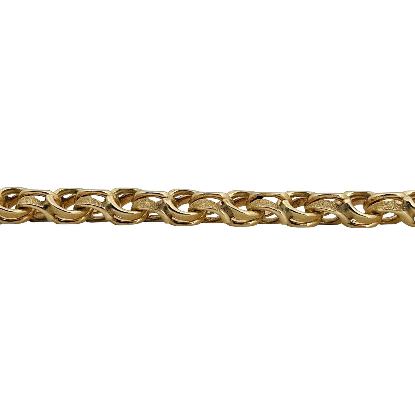 14 Karat Gelbgold massives Damen-Doppelkreis-Gliederarmband im Zustand „Gut“ in Guilford, CT