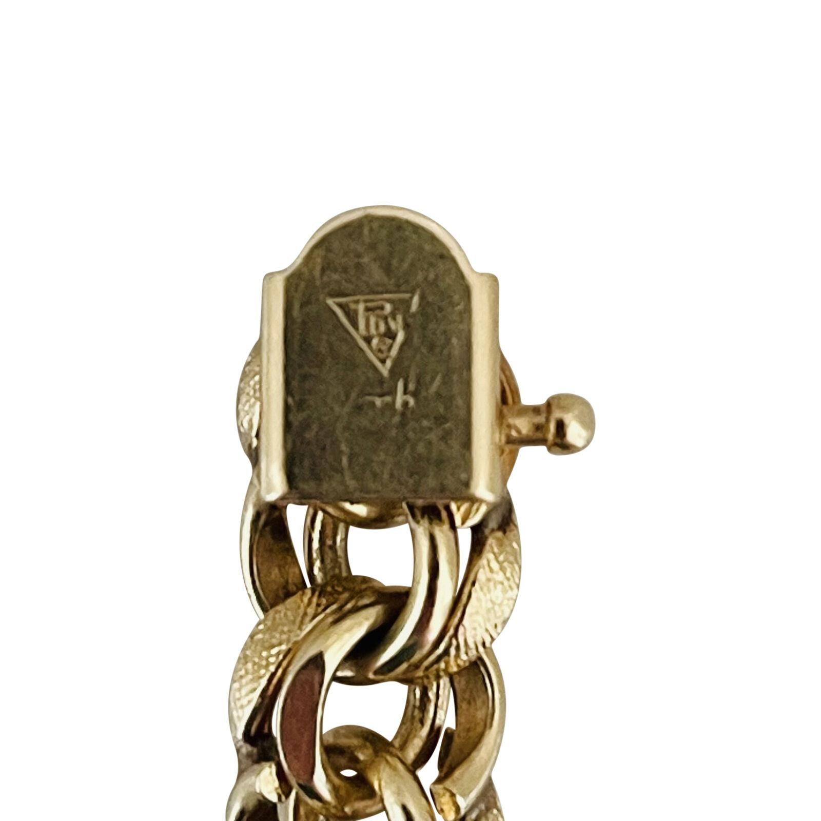 14 Karat Gelbgold massives Damen-Doppelkreis-Gliederarmband 3
