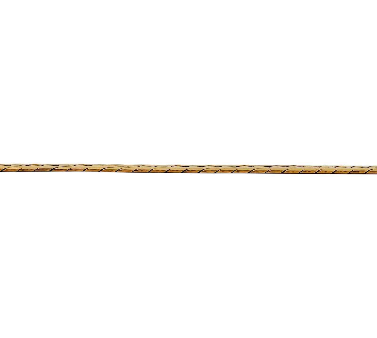 Women's or Men's 14 Karat Yellow Gold Solid Ladies Herringbone Link Chain Necklace, Italy