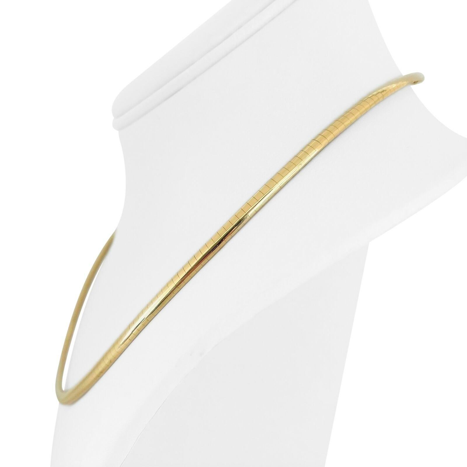 14k Yellow Gold 23.5g Solid Ladies 4mm Omega Link Necklace 18