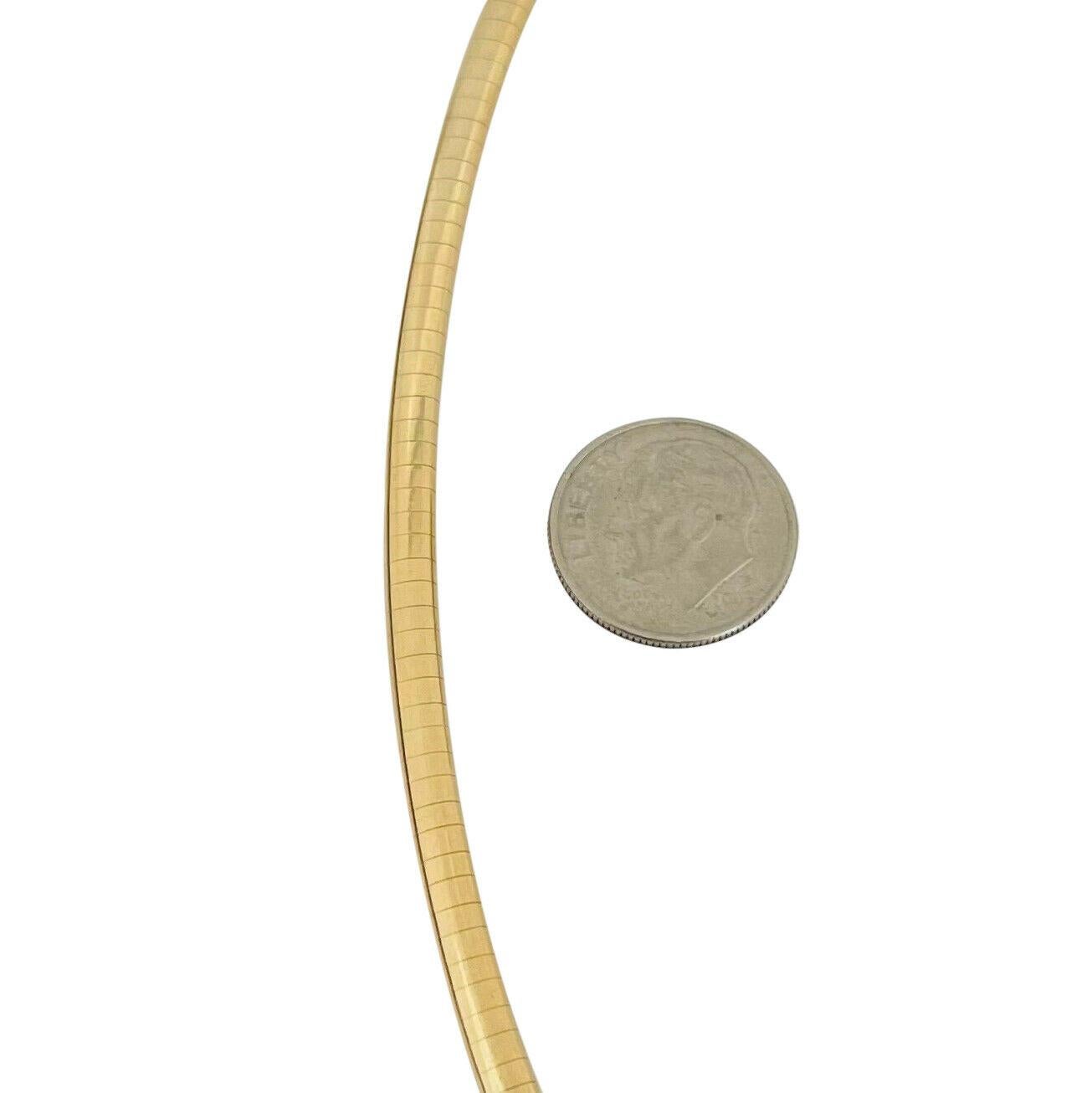 14 Karat Yellow Gold Solid Ladies Omega Link Necklace 1