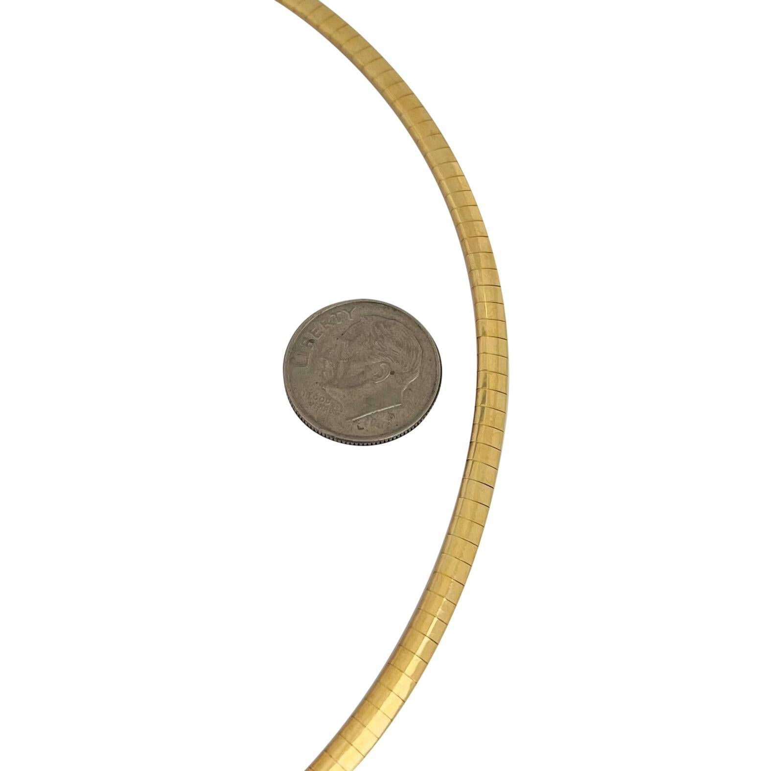 14 Karat Gelbgold Massiv Damen Halskette mit Gliedern Italien 1