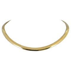 Collana Omega Link da donna in oro giallo 14 carati Italia